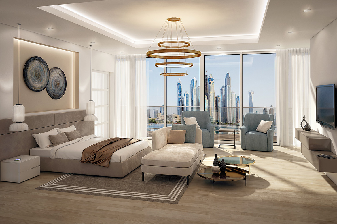 private apartment near the sea, furnished with elegant, minimal and relaxing materials and tones