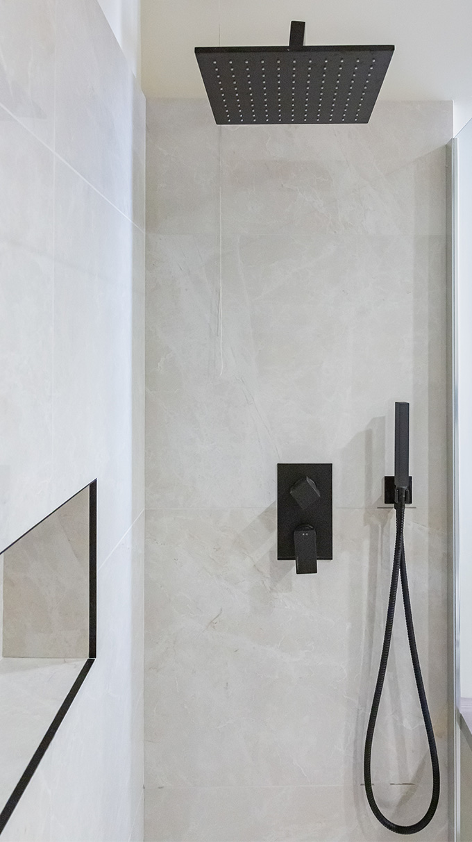 bathroom with every modern comfort and a minimal design