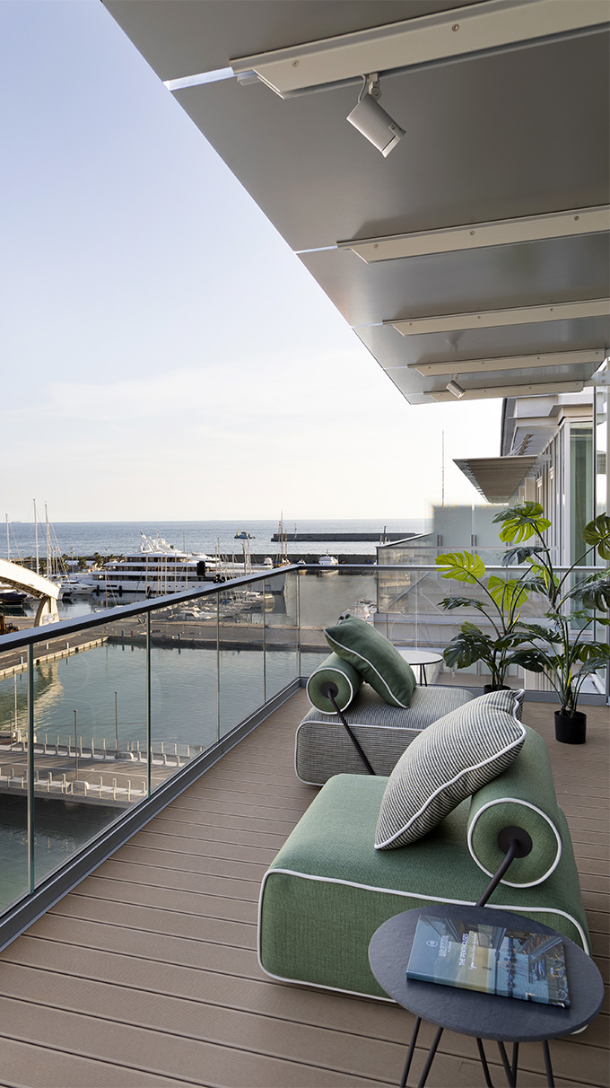 modern attic near the sea